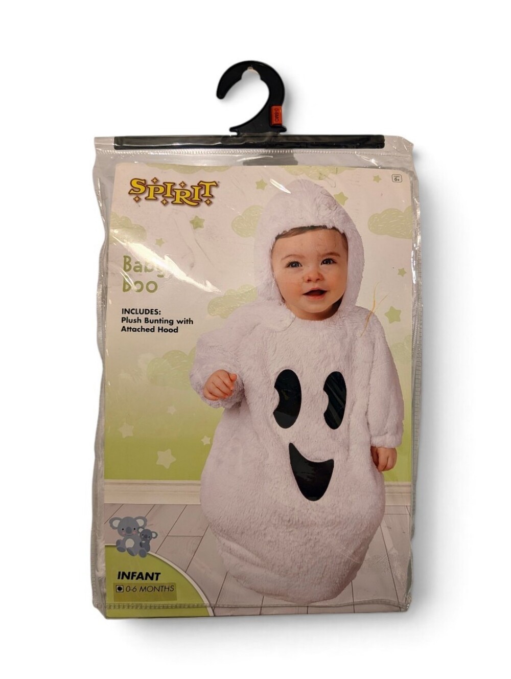 Spirit Baby Boo Infant Bunting Ghost Costume With Attached Hood Size 0-6 Months